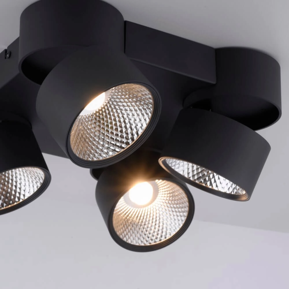 Ceiling lamp Pure Nola 4-light black Paul Neuhaus 4012248372012