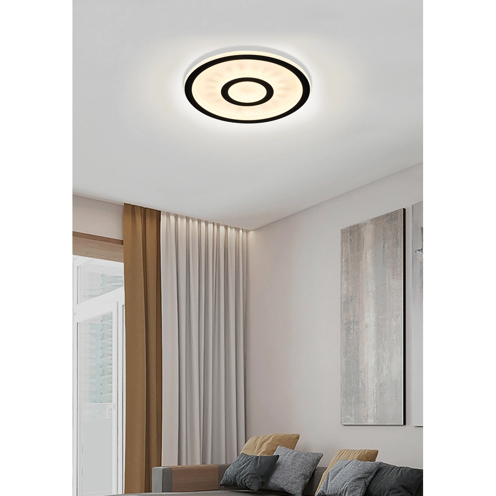 Ceiling light Roundel black Searchlight 5053423299556