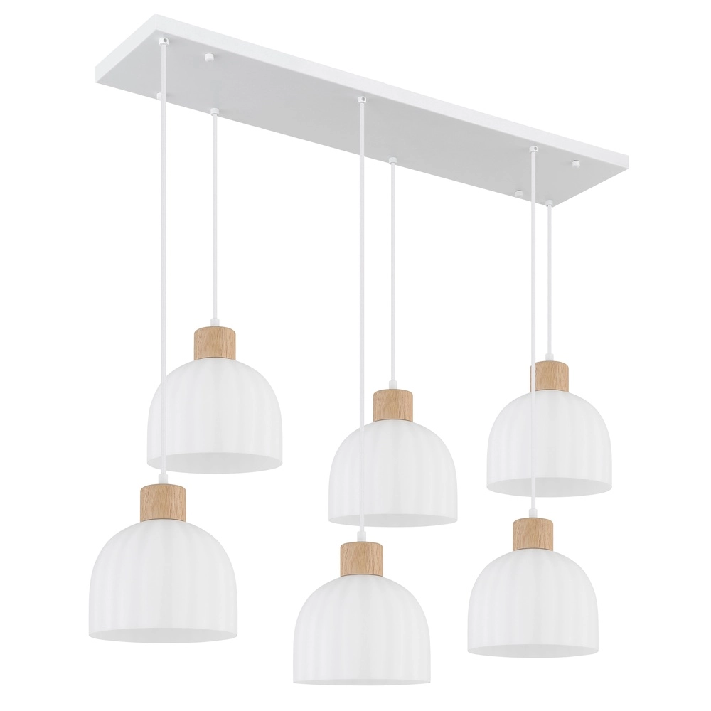 6-light pendant lamp Swanson white Globo 9007371584000