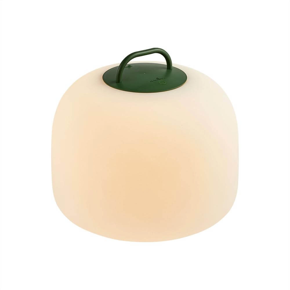 Table lamp Kettle To-Go rechargeable white with green Ø 36cm