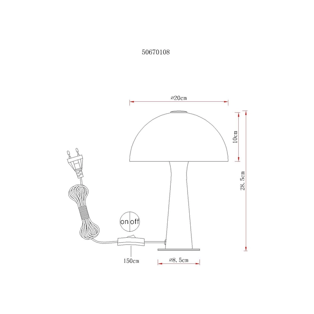 Modern table lamp Julia Black Globo 9007371586622