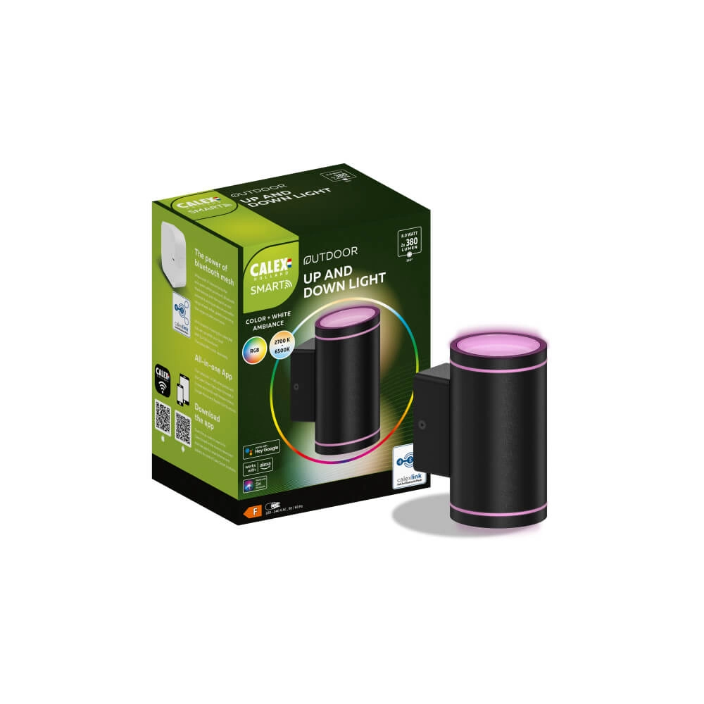 Smart outdoor lamp Link 2L Up Down - Black Circle 8712879149569