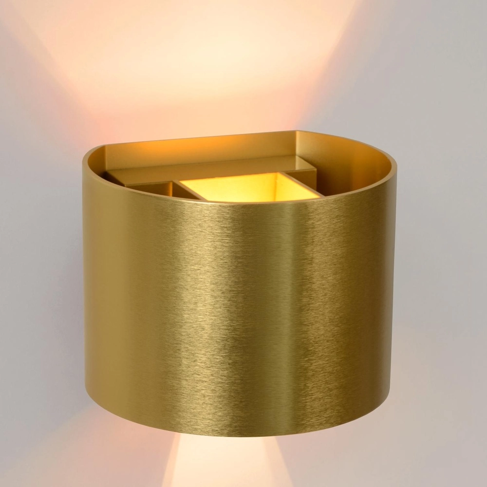 Rounded wall spot Xio 2700K Gold Lucide 5411212092465