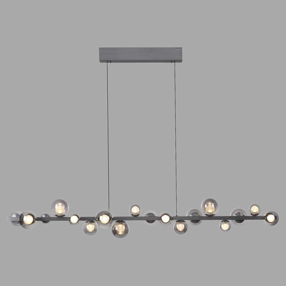 Dining table pendant lamp Pure E-Popup 18L - with smoke glass
