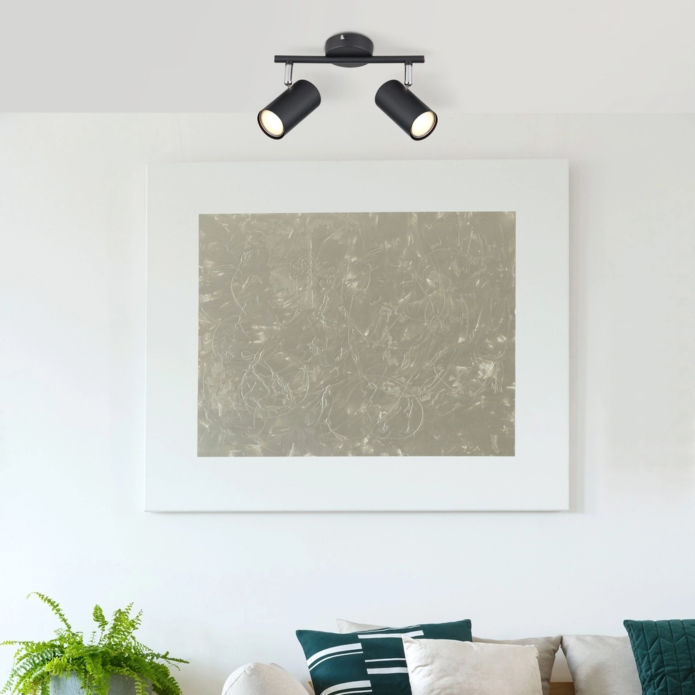 2-light ceiling lamp Allvi Black Globo 9007371445769