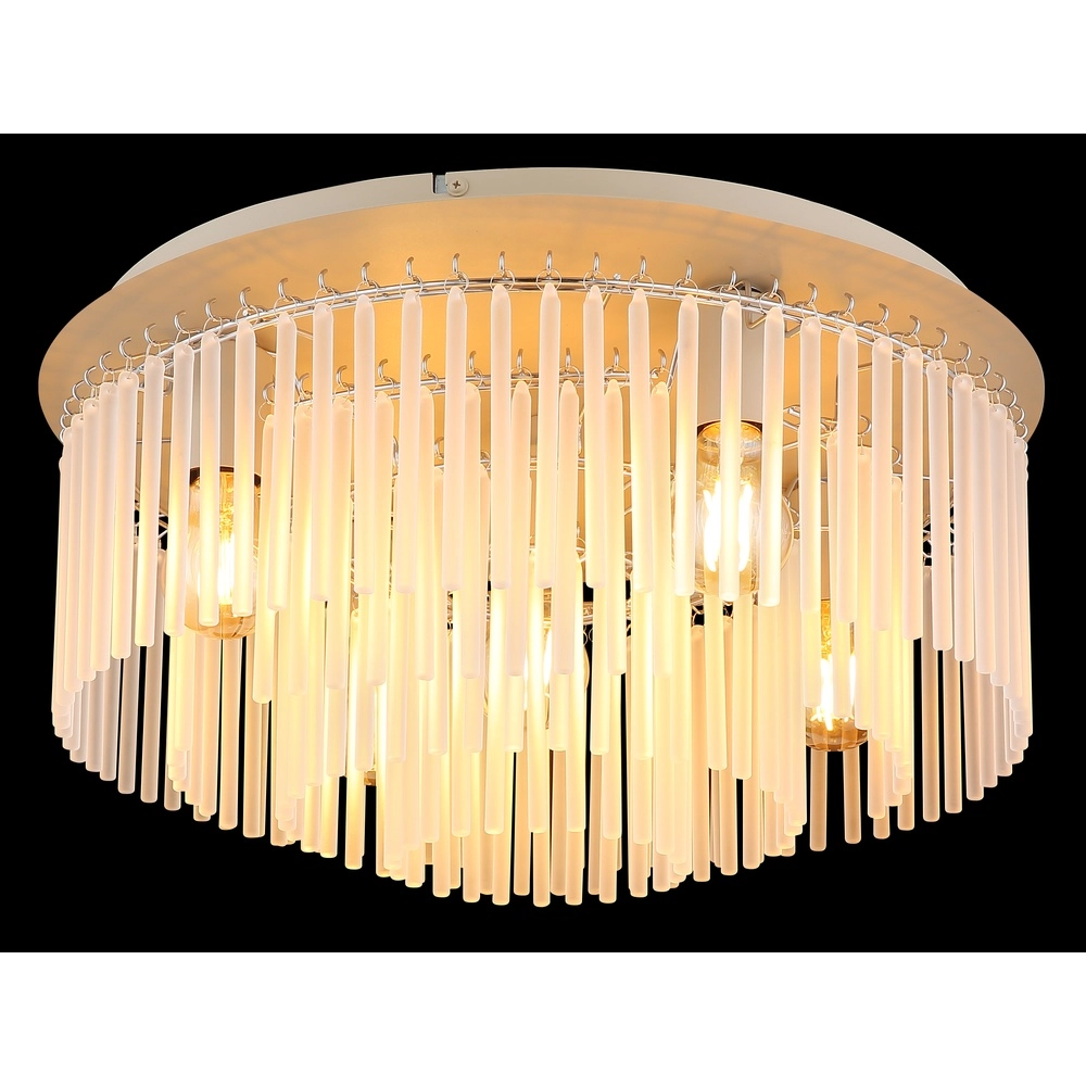 Ceiling lamp Gorley sand brown with glass Ø 50cm Globo 9007371578719