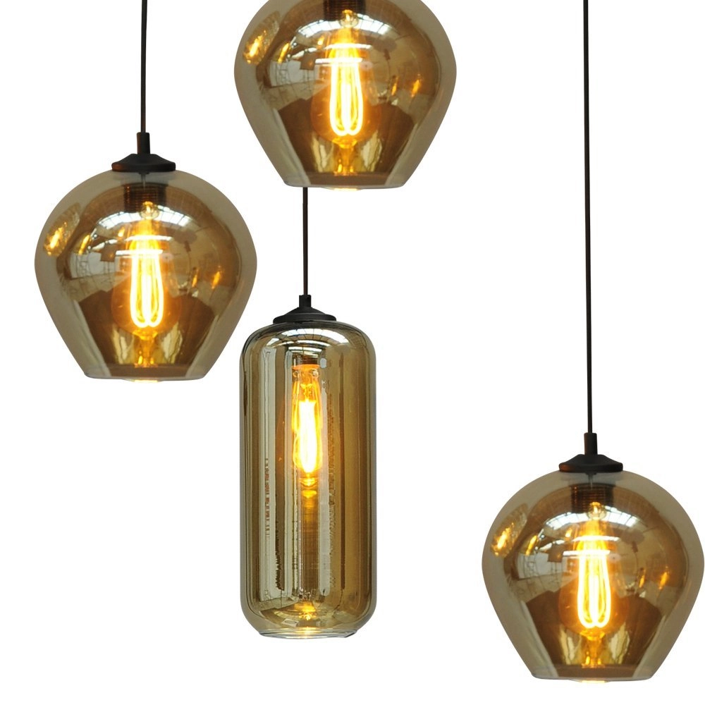 Hanging lamp Quinto Smoke 5-light Curiosa Masterlight 8718121242910