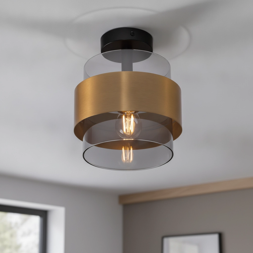 Ceiling lamp Sianna Ø 18cm black with gold