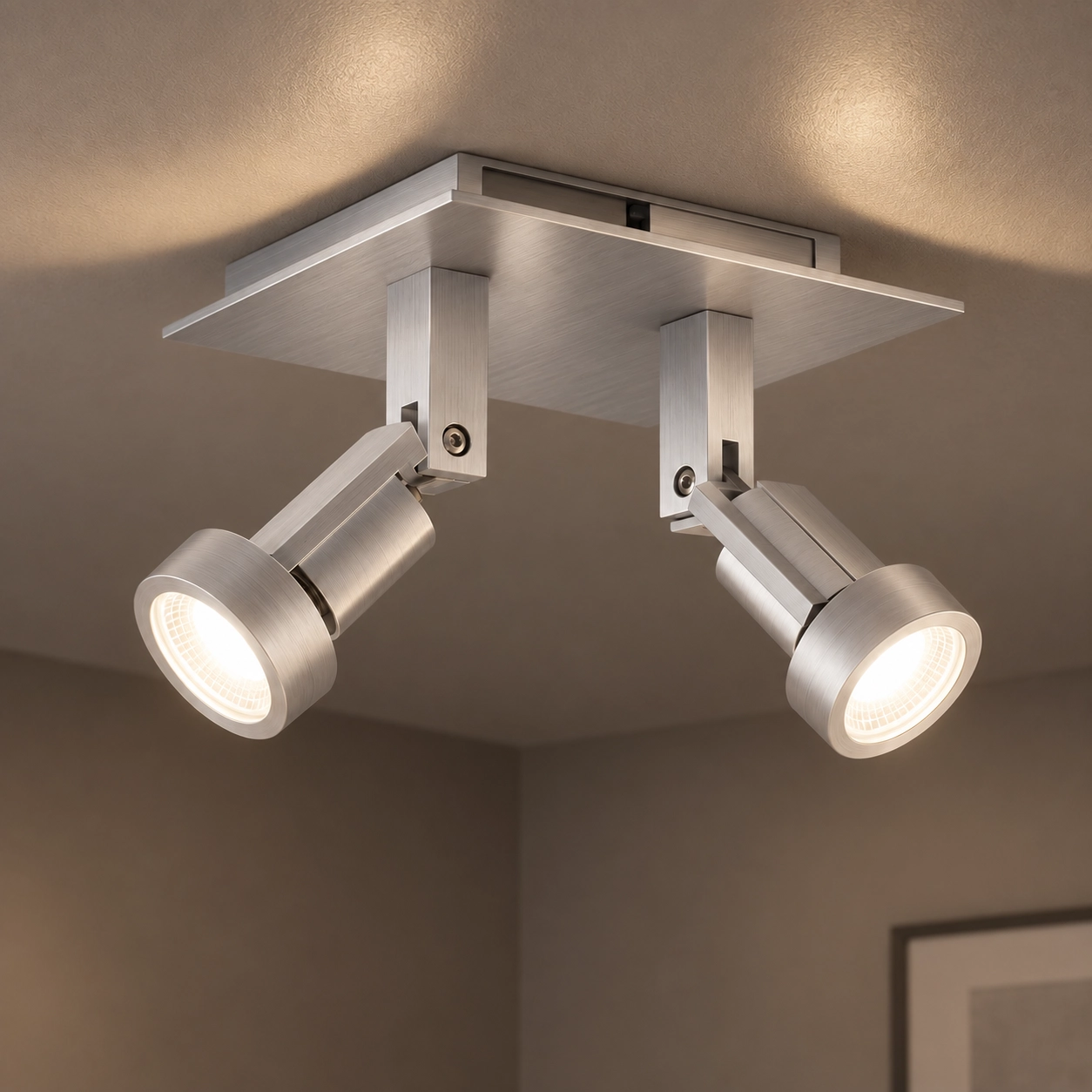Double surface-mounted spot Tech II gray