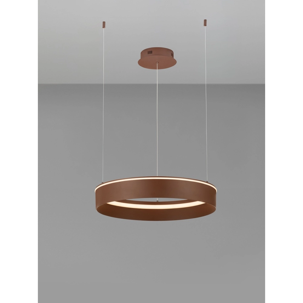 Modern pendant lamp Olivia brown Ø 60cm Lyora 5212017494245