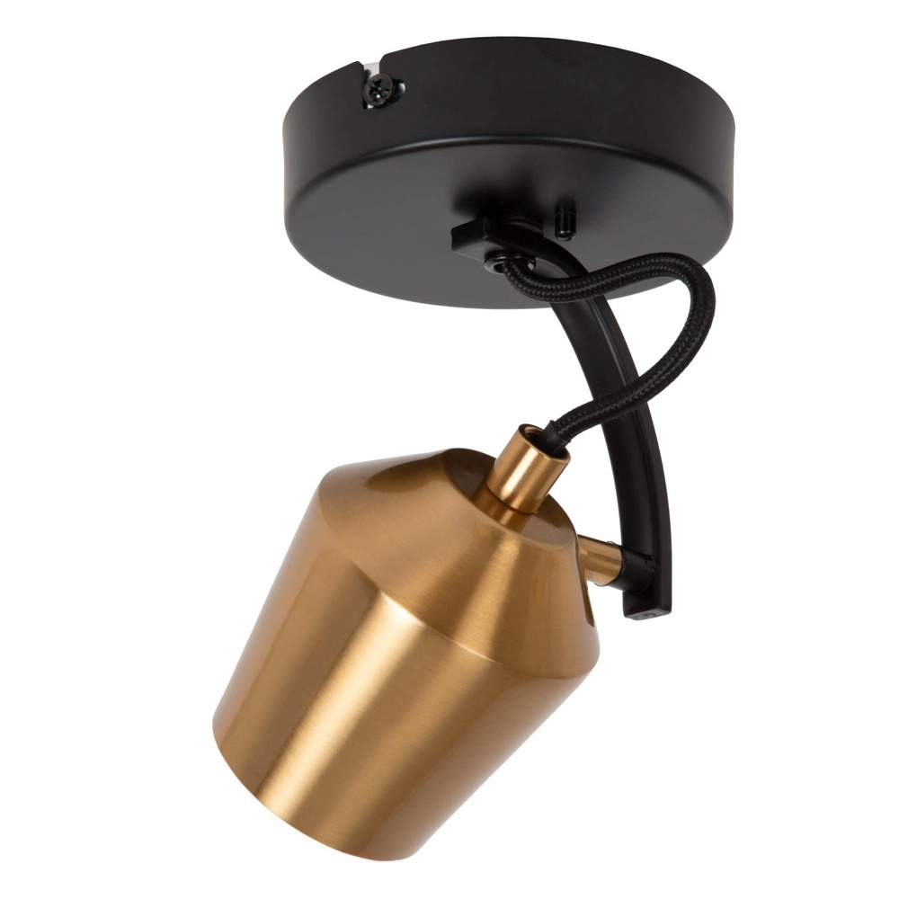 Ceiling lamp Emile black with gold Lucide 5411212510075