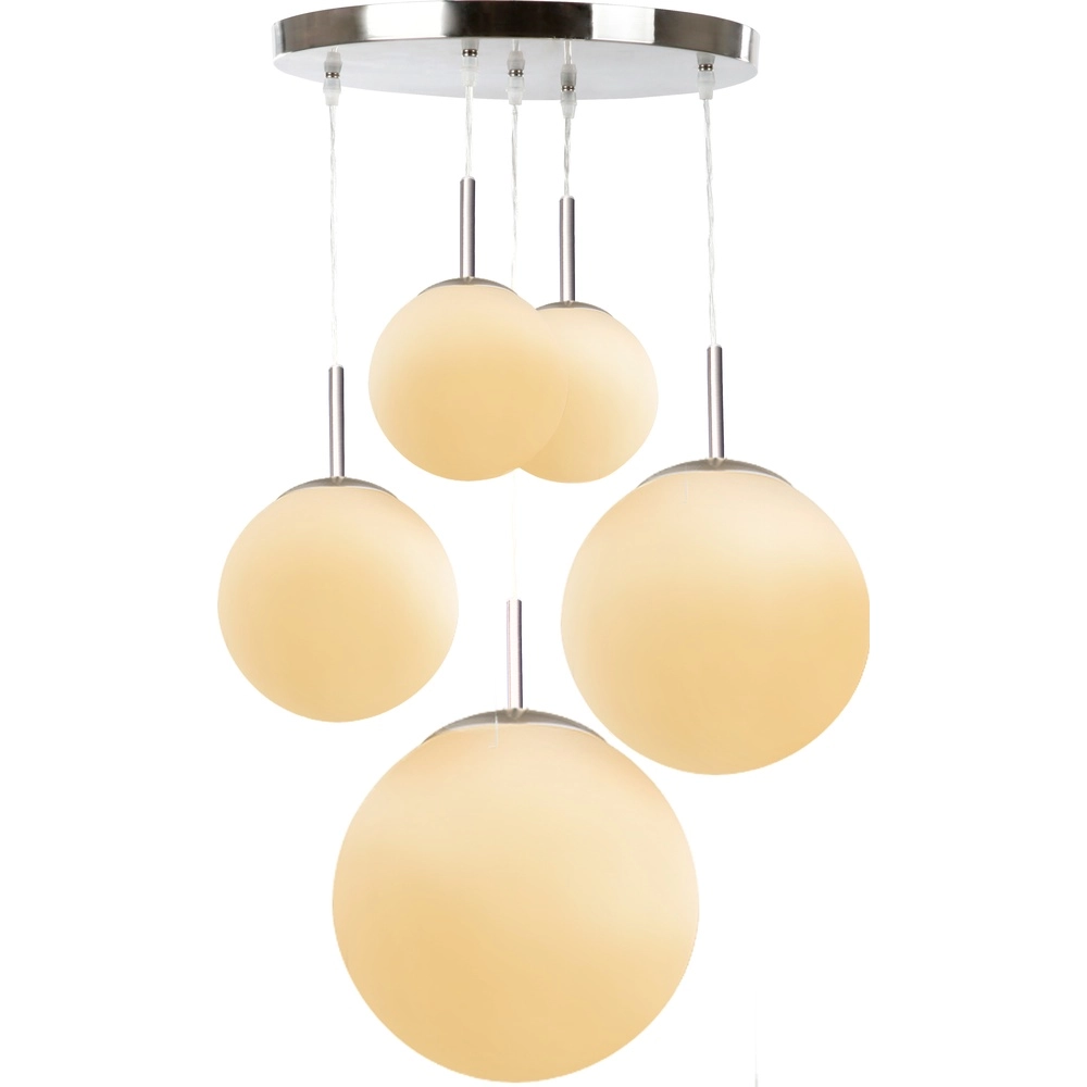 Design pendant lamp Balla 5-light nickel with white