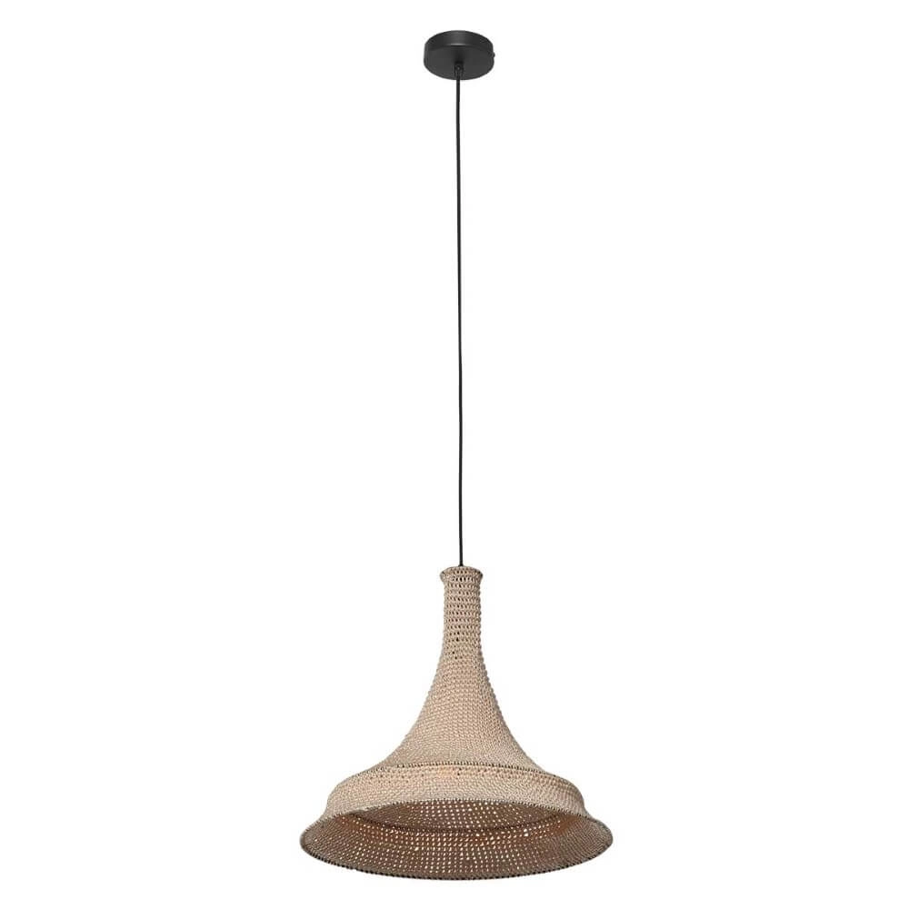 Ø 60cm pendant lamp Marrakesch of brown rope Steinhauer 8712746161496