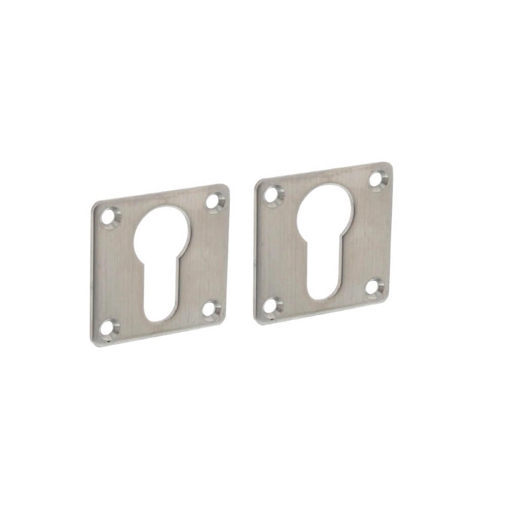 Set of 2 Cylinder Rosettes Tira square stainless steel 2mm