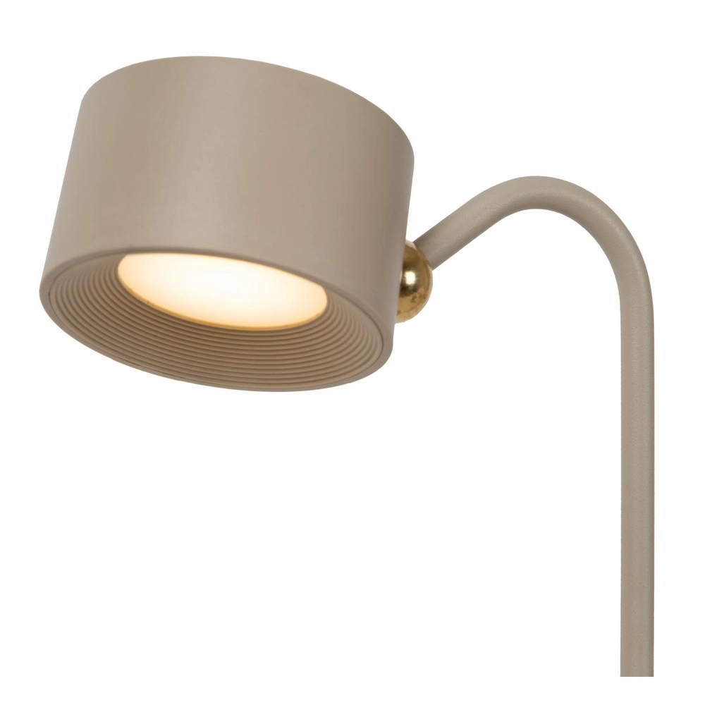 Rechargeable desk lamp Jolan taupe Lucide 5411212461100