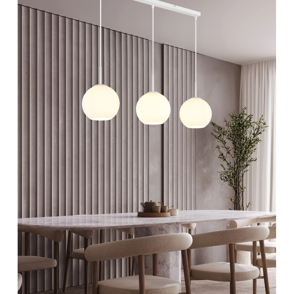 3-light pendant lamp Andre white Globo 9007371583461