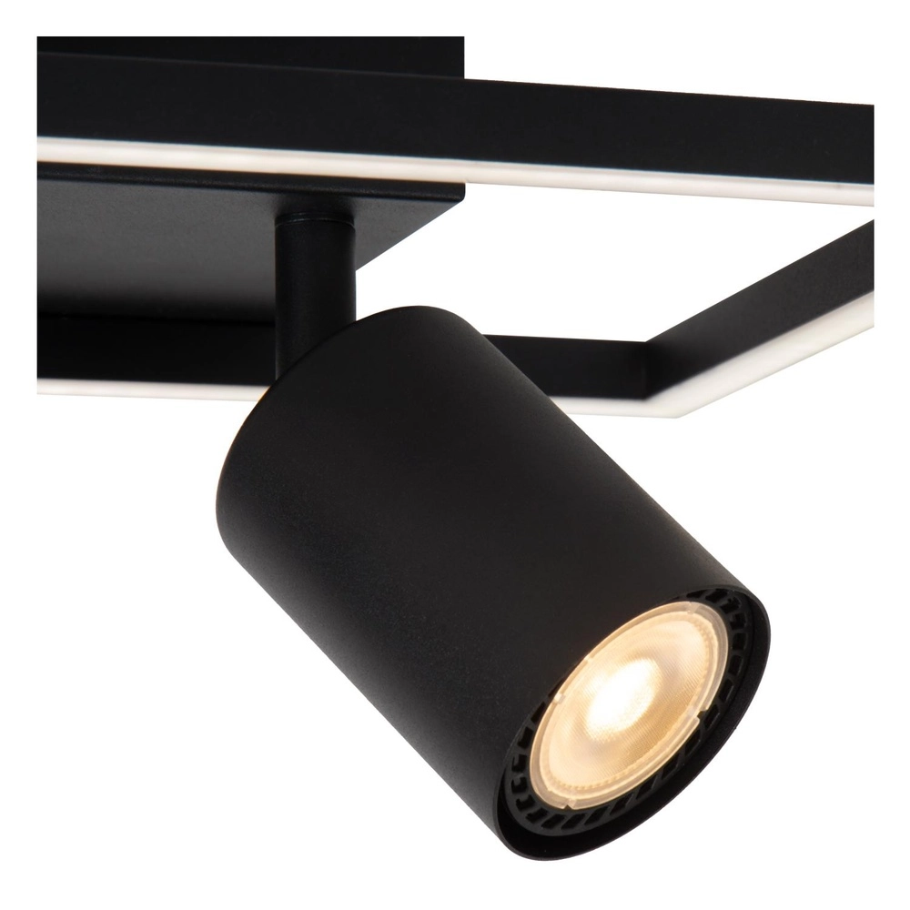 Design ceiling lamp Arianne LED with 2x GU10 black Lucide 5411212530882