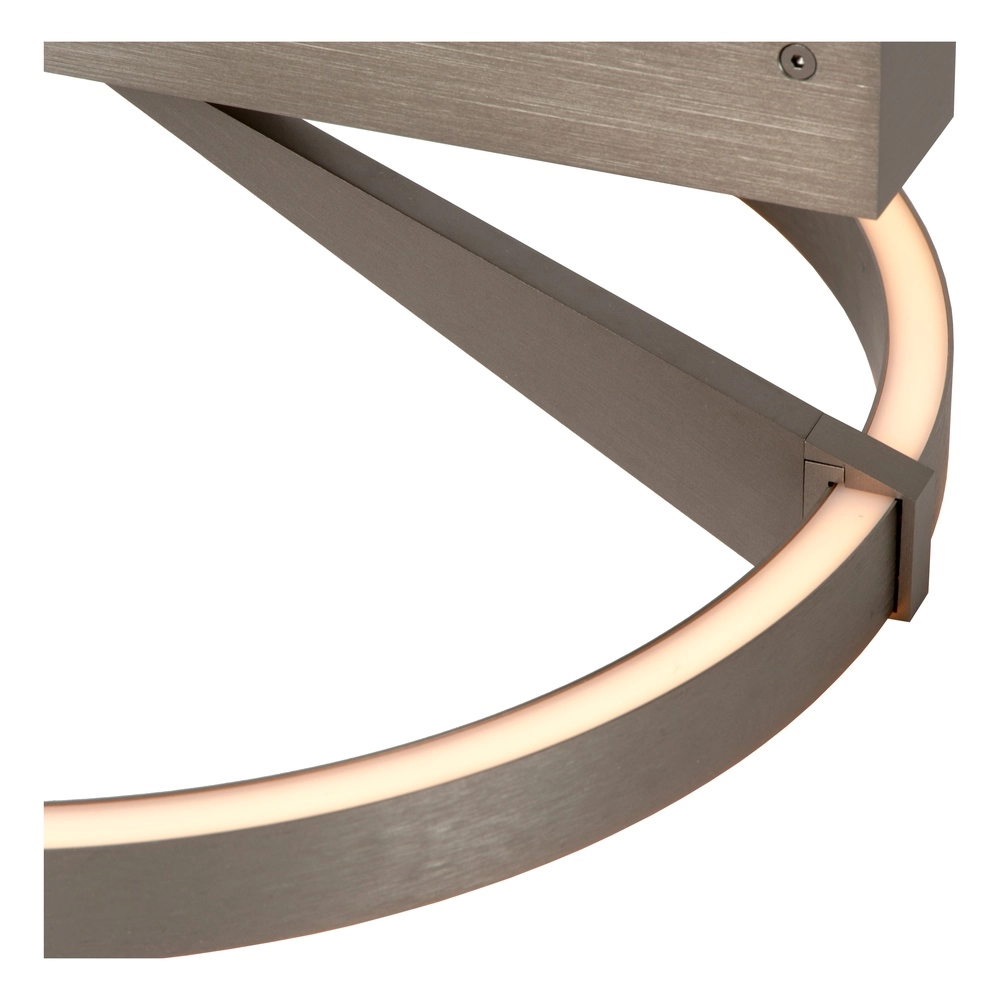 Design ceiling lamp Applause Ø 40cm - brushed steel - with remote control Premium by Lucide 5411212221780