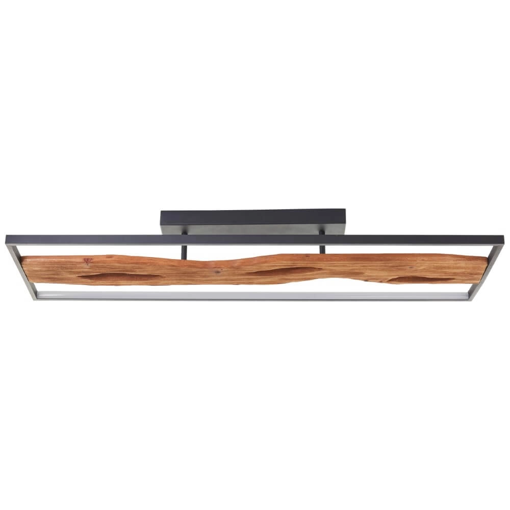 Ceiling lamp black with wood Chaumont 100cm Brilliant 4004353435270