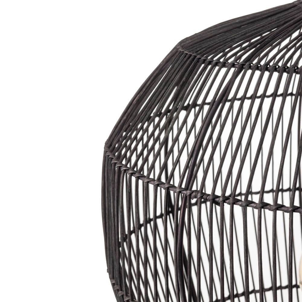Rattan pendant lamp Haiti S Ø 43cm black Lyora 5903139111669