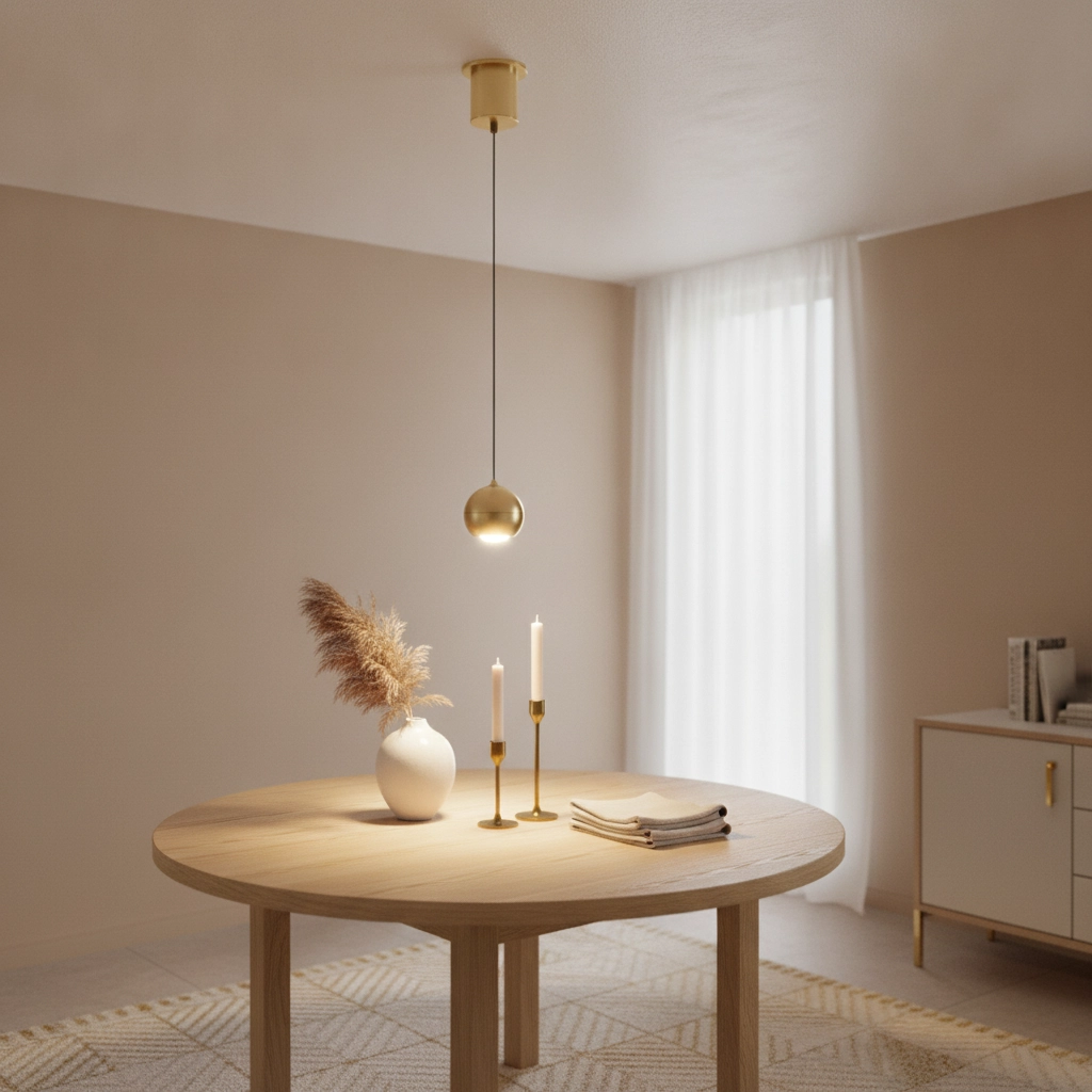 Pendant lamp bulb Miami gold Ø 10cm