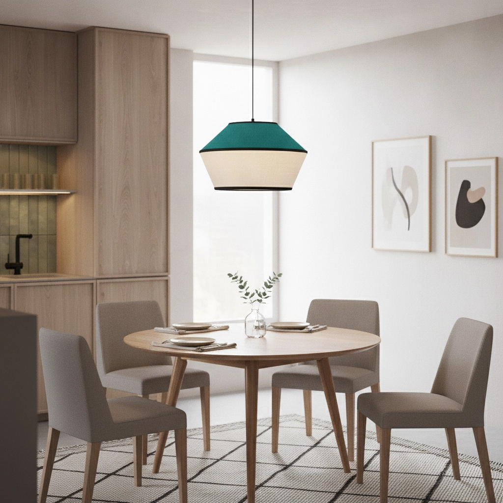 Pendant lamp Veliss white with blue