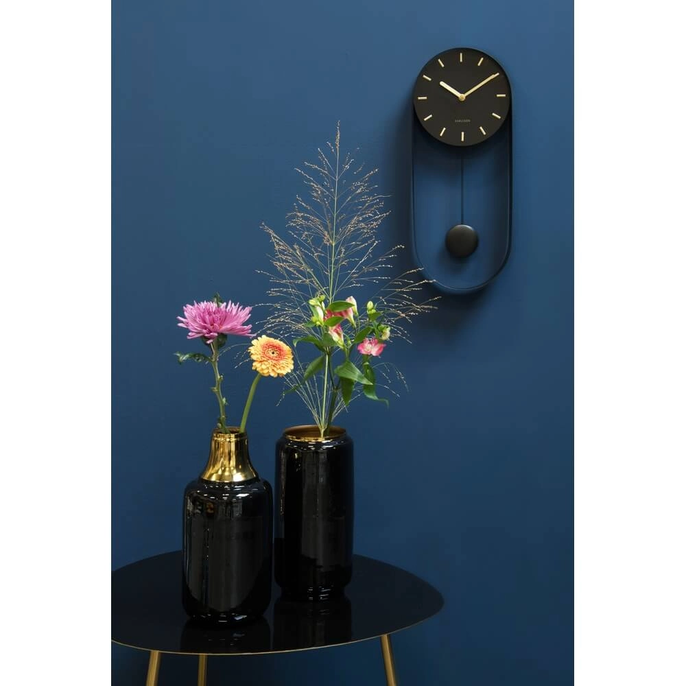Wall Clock Pendulum Charm black - Ø 20 x 50cm Karlsson 8714302657337
