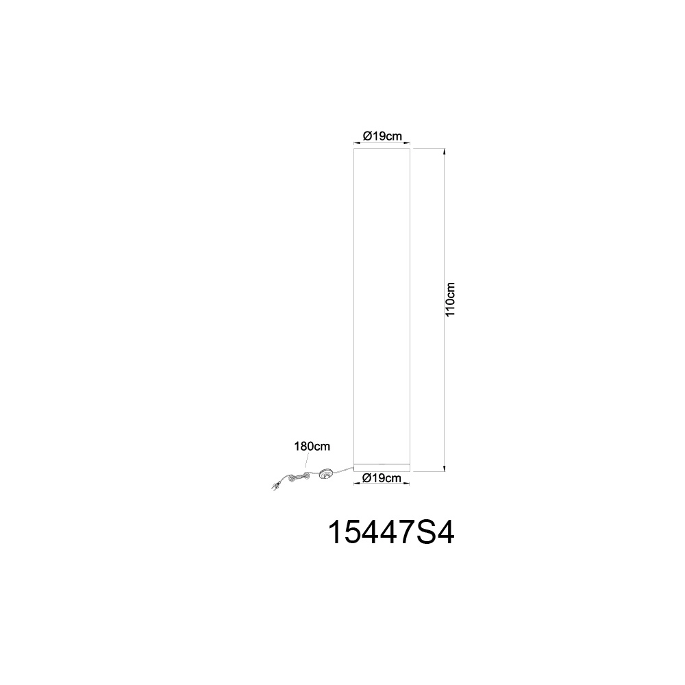 Design floor lamp Ava nickel Globo 9007371402892