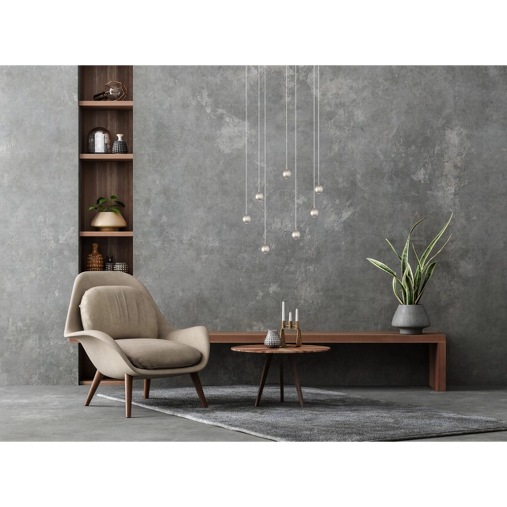 7-light pendant lamp Talana nickel Ø 50cm DTW Masterlight 8718121354002