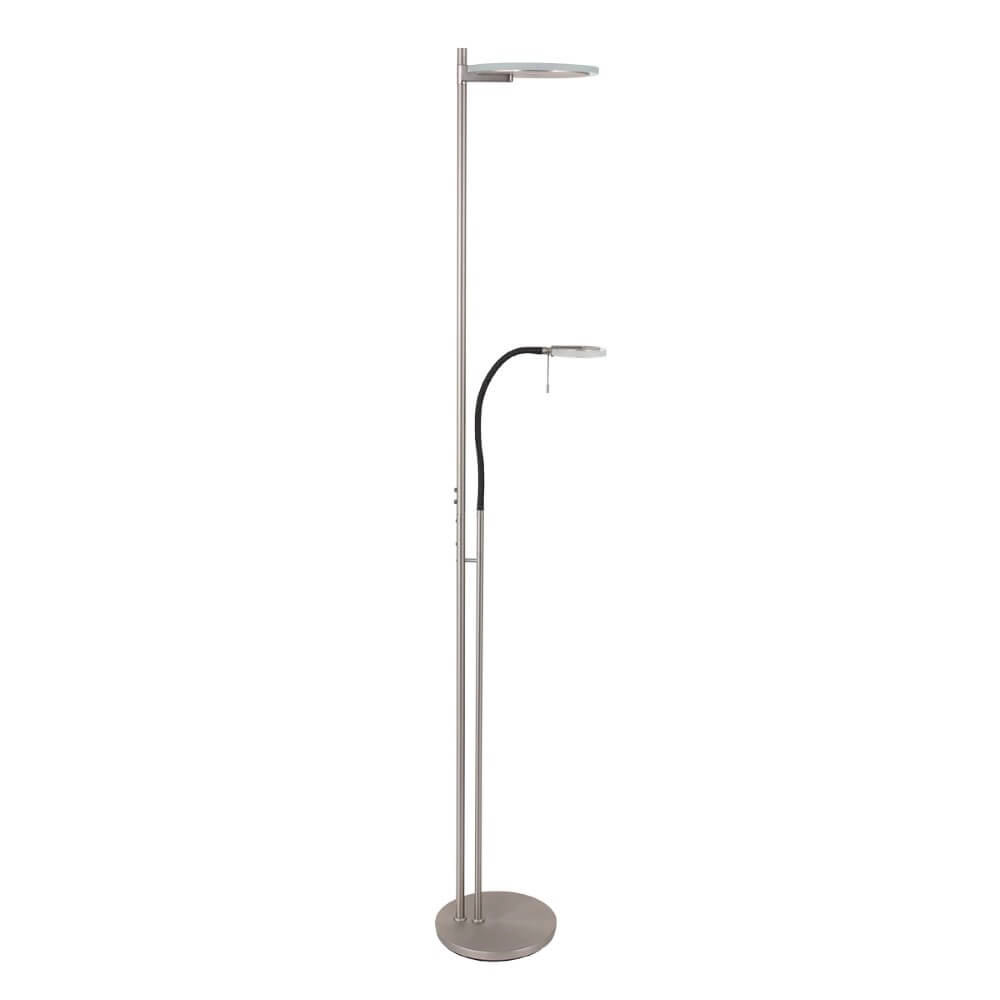 LED reading lamp 2-light Turound 40w - 2200-4000K - 187cm stainless steel clear glass Steinhauer 8712746134797