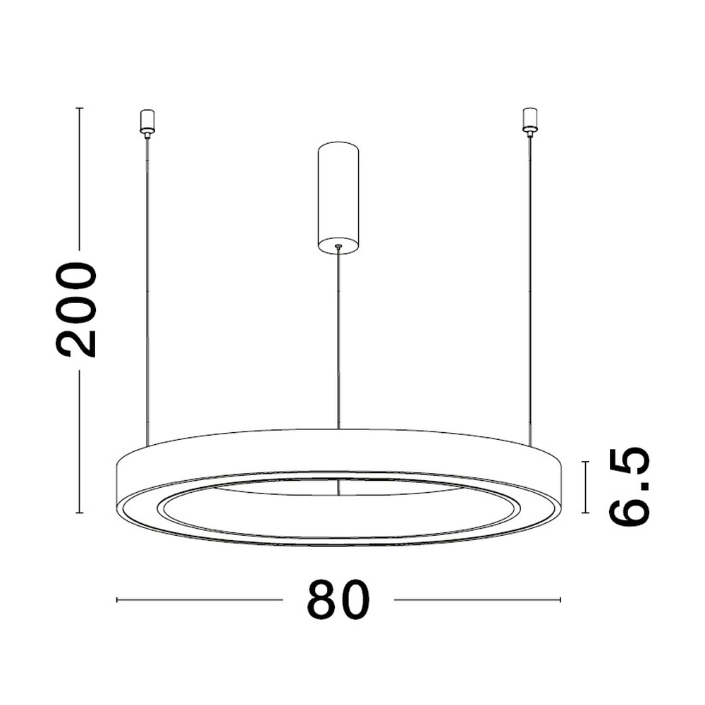 Design pendant lamp Sting black Ø 80cm Lyora 5212017437419