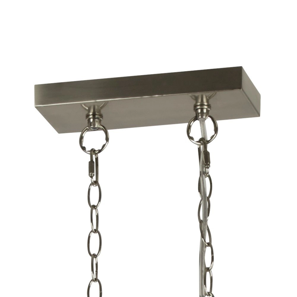 Dining room pendant lamp Dallas matte silver Searchlight 5053423137186