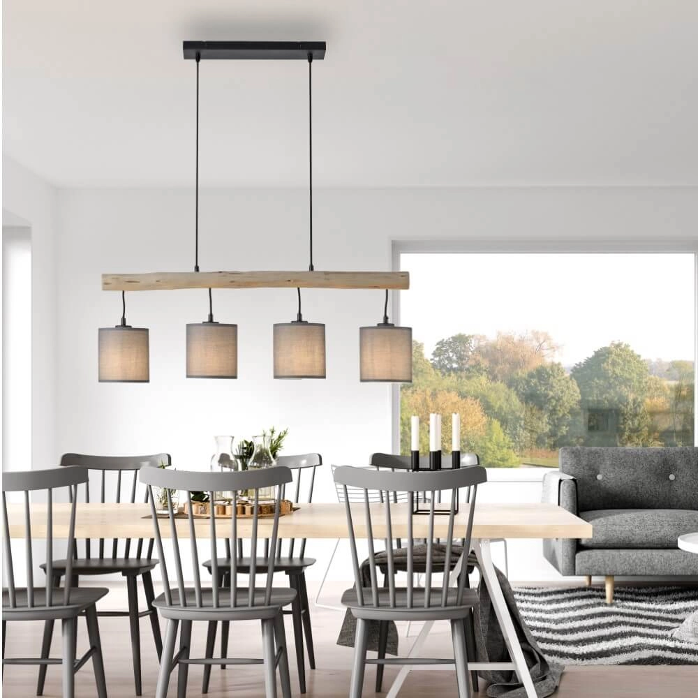 Country Pendant Lamp Green Tribu Taupe Just Light 4043689995171