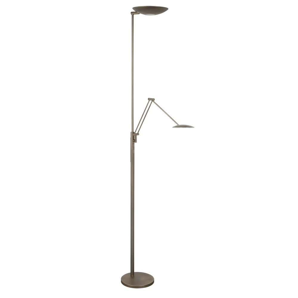 Classic reading lamp Geneva copper bronze Ø 23cm