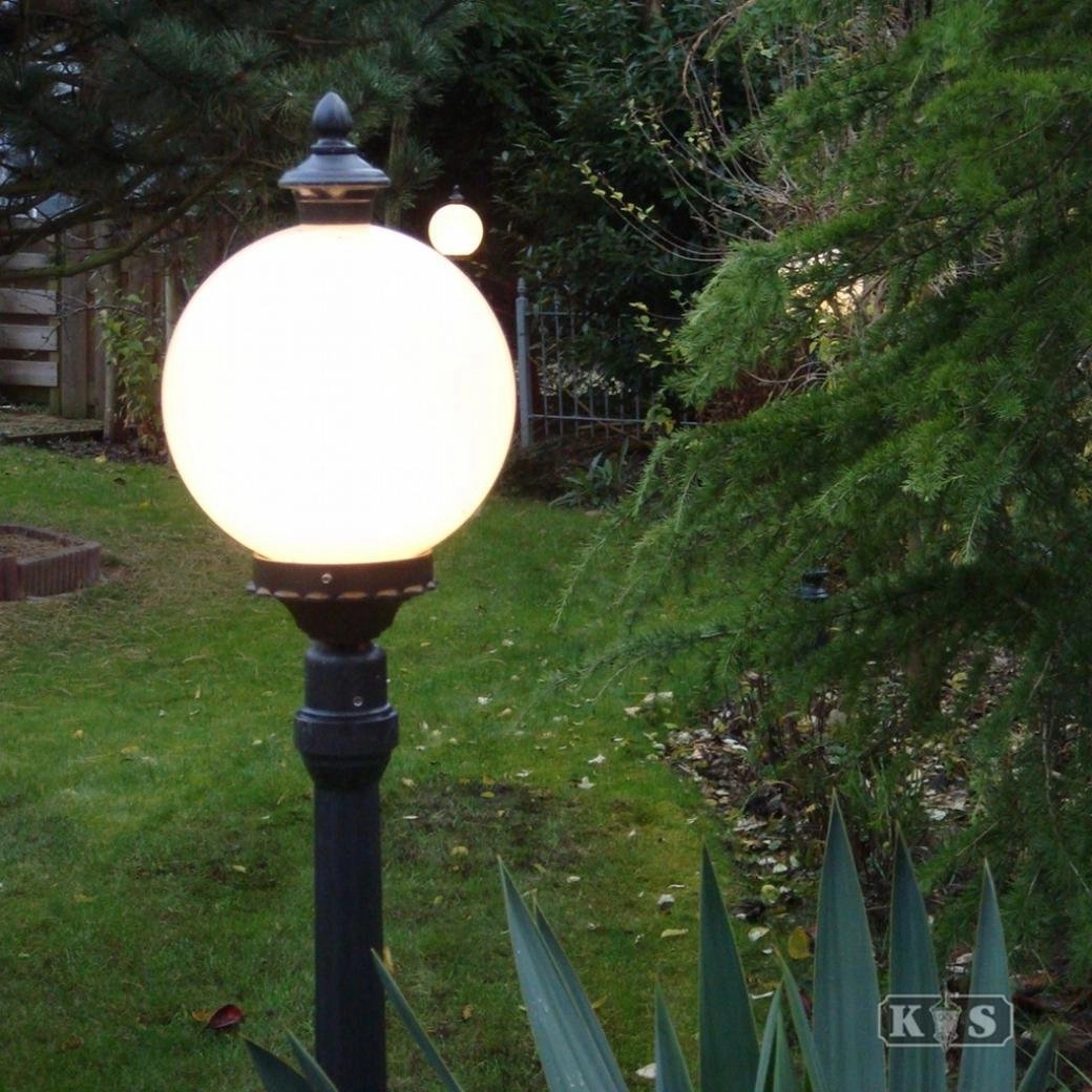Pathway globe light Madeira 144cm with 25cm bulb - black KS Verlichting 8714732715041