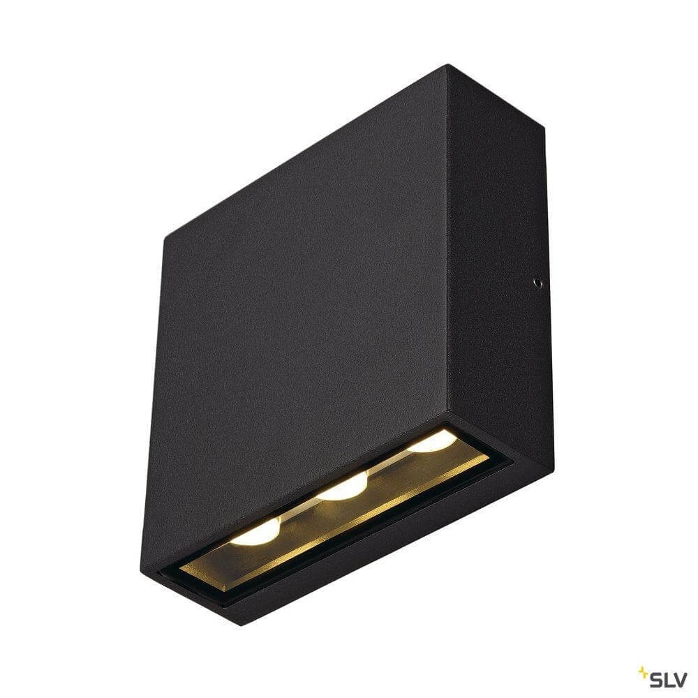 Sleek wall lamp Big Quad black