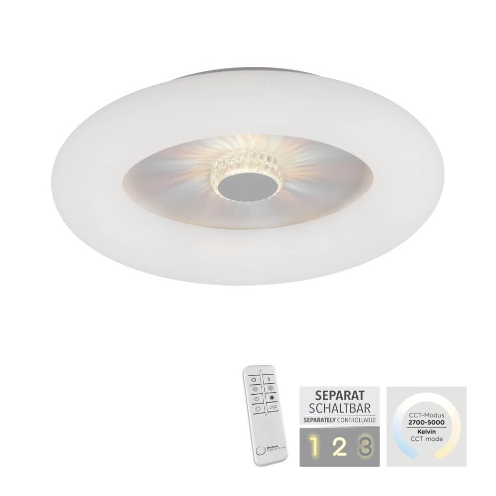 Round ceiling lamp Vertigo white Ø 50cm Just Light 4043689992408
