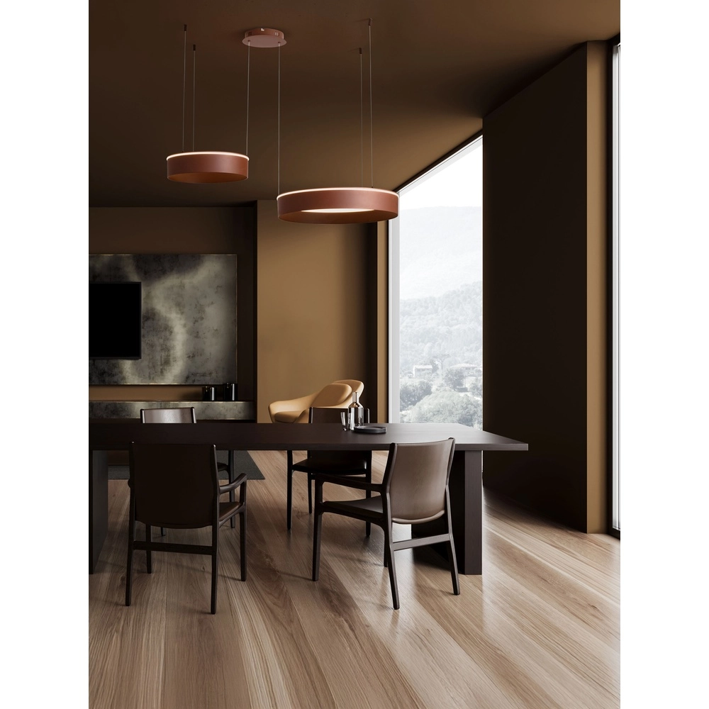Modern pendant lamp Olivia double brown