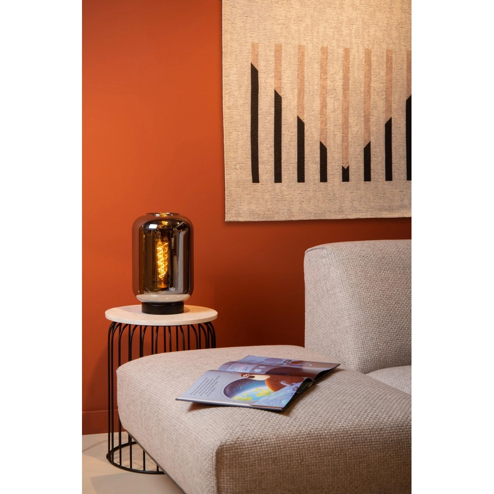 Table lamp Joanet black with smoke glass Lucide 5411212452177