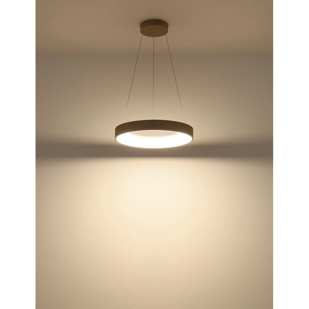 Modern pendant lamp Gallegos sand brown Ø 50cm Globo 9007371569960