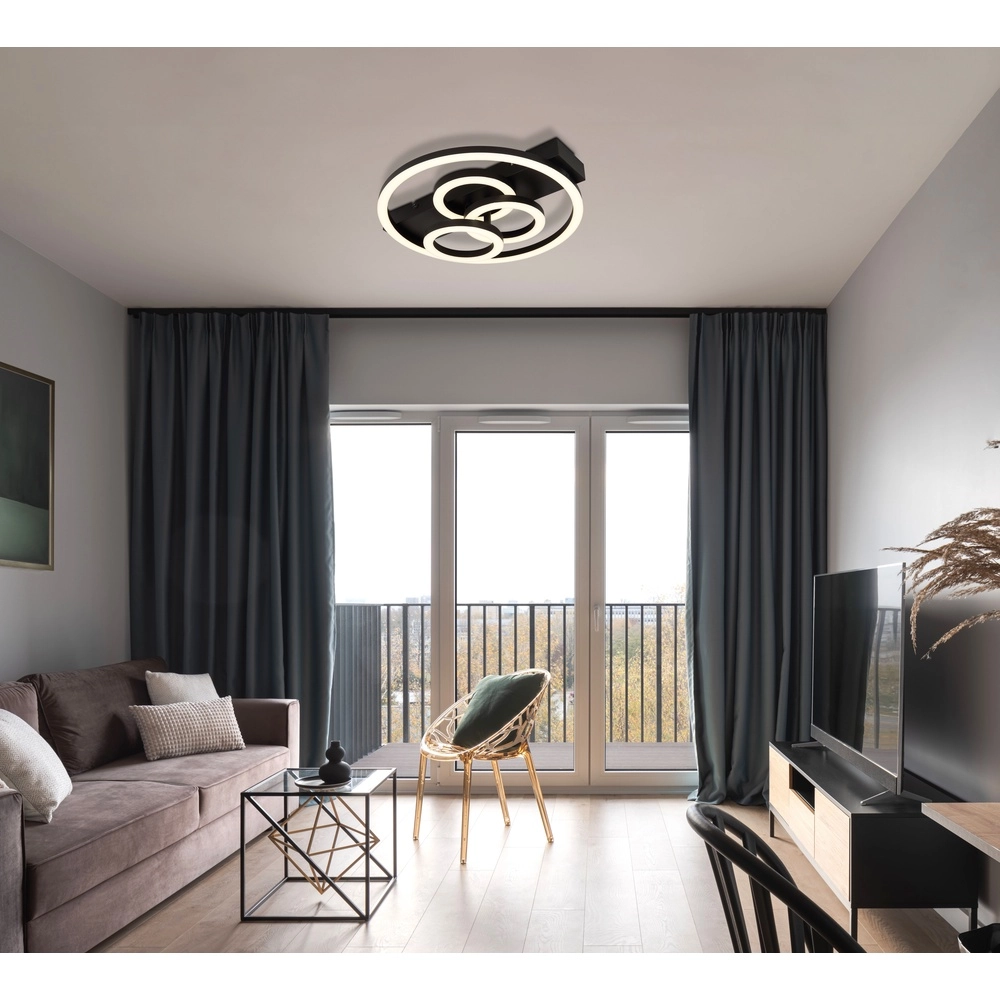 Black ceiling lamp Darryl I Design Globo 9007371487295