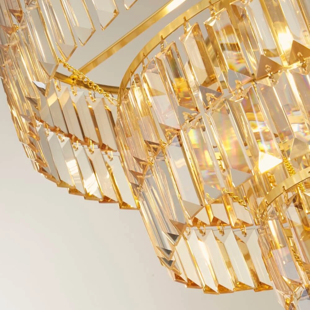 Gold chandelier Empire Ø 50cm Searchlight 5053423249919