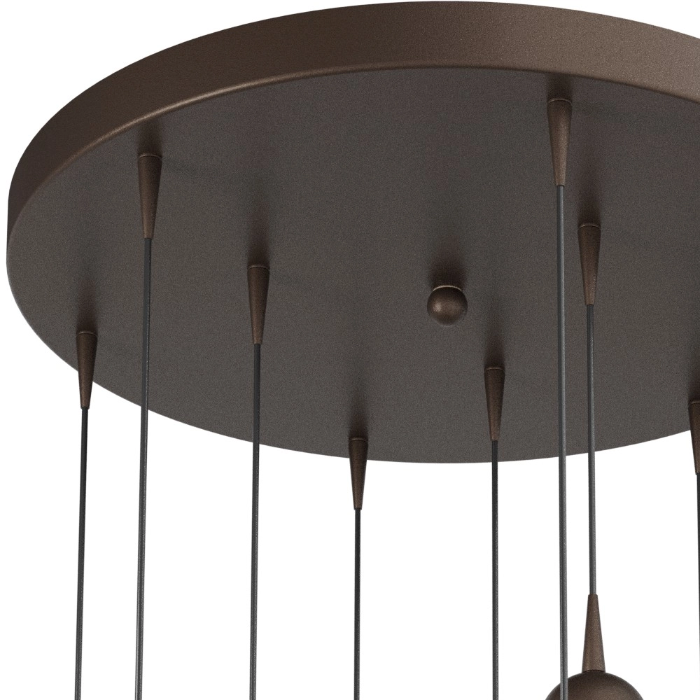 9-light pendant lamp Talana cocoa brown Ø 50cm DTW Masterlight 8718121399065