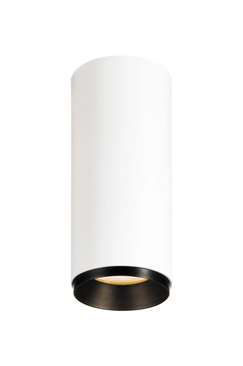 Surface-mounted spot Numinos S cylinder white/black 2700K - 60deg
