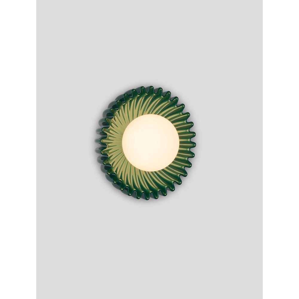 Wall lamp Petel Green with white glass Lyora 5212017483942
