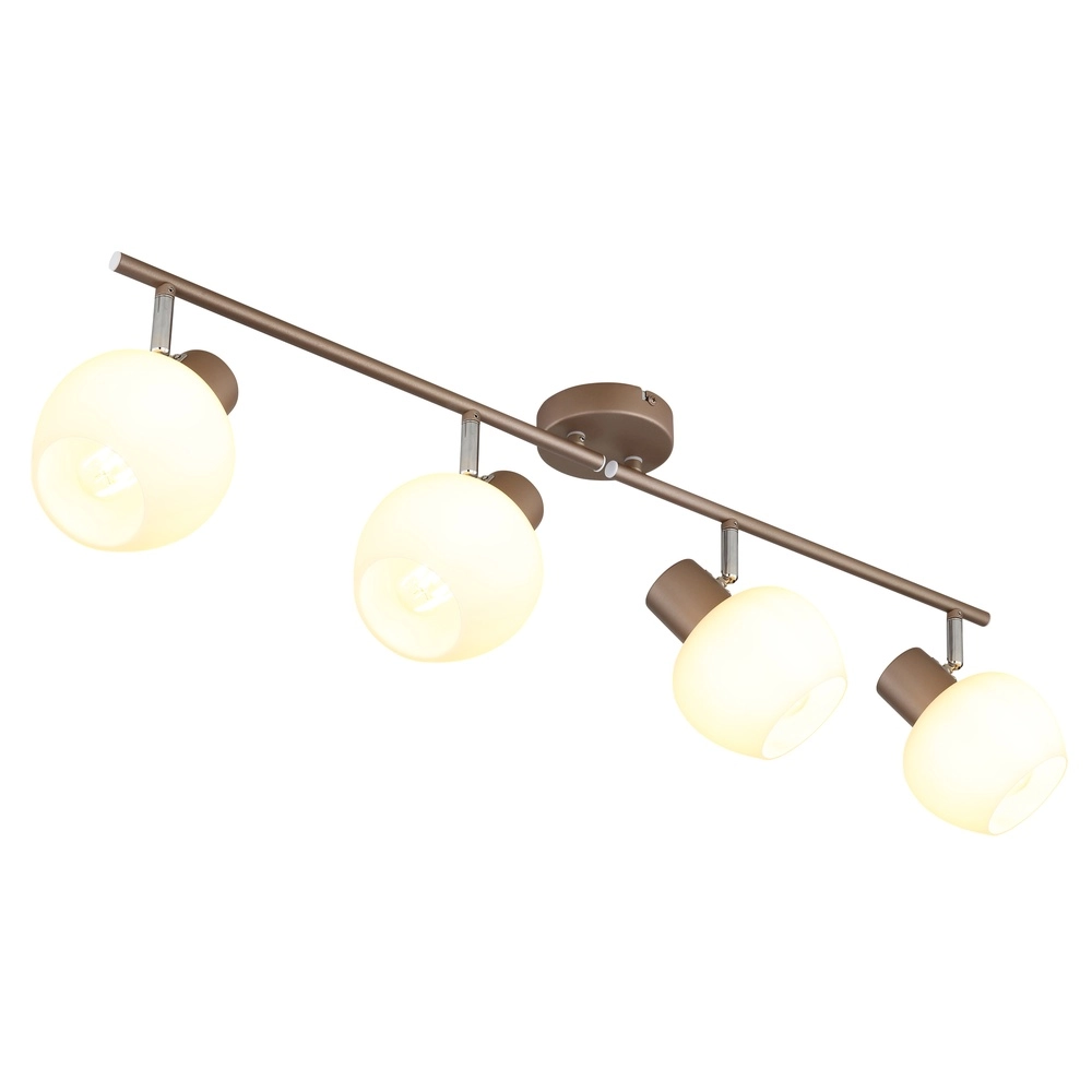 Ceiling lamp Eileen 4-light coffee brown