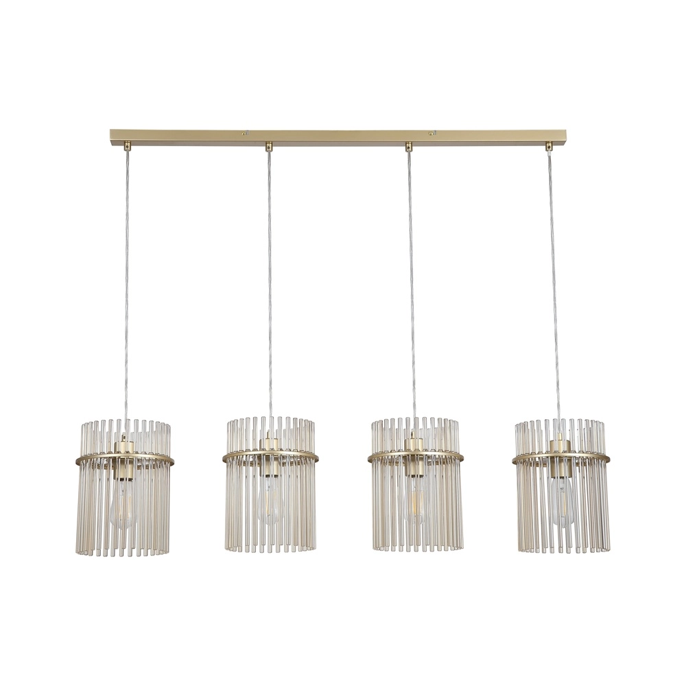 Pendant lamp Swizzle 4-light gold Searchlight 5053423308852