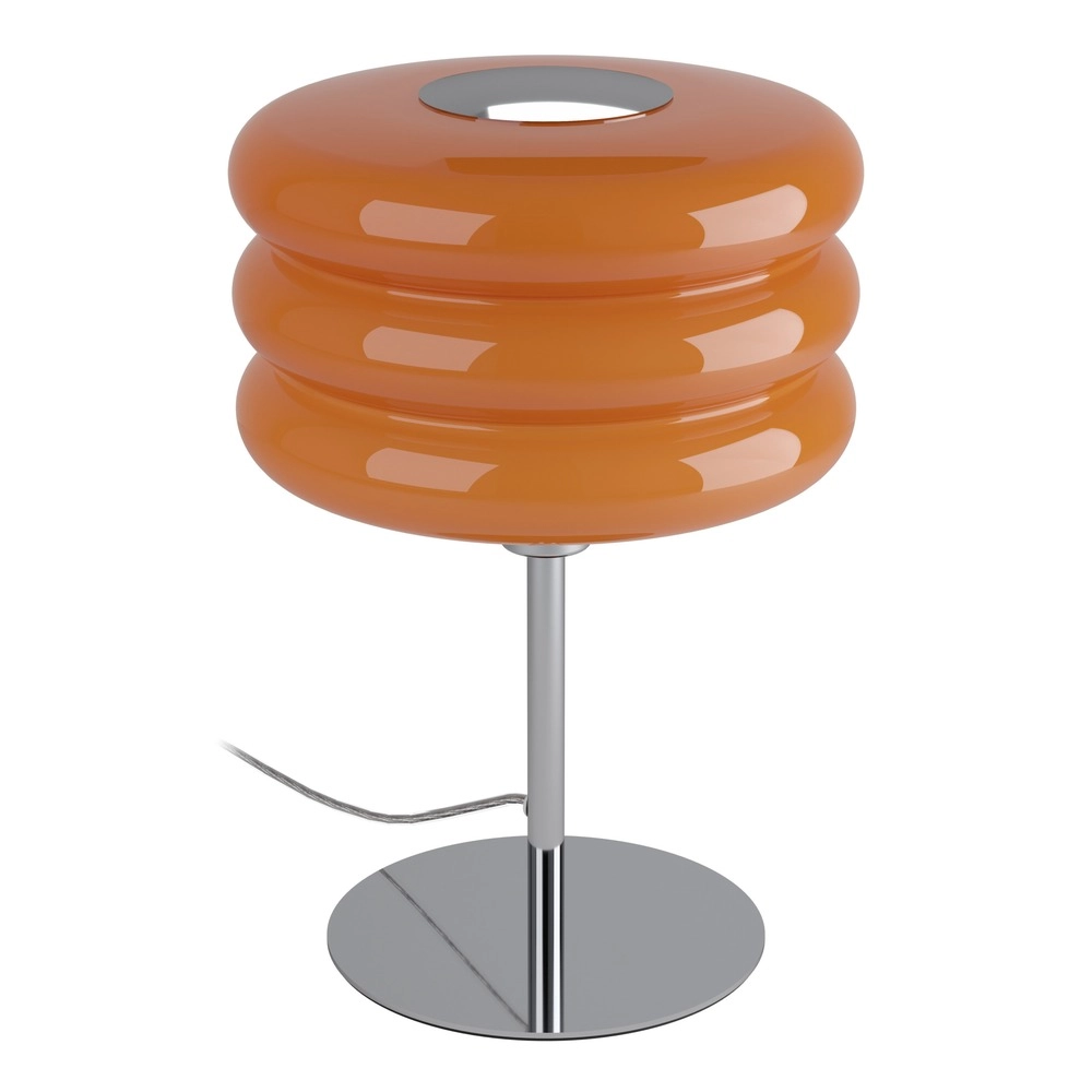 Design table lamp Tortora chrome with orange Ø 20cm