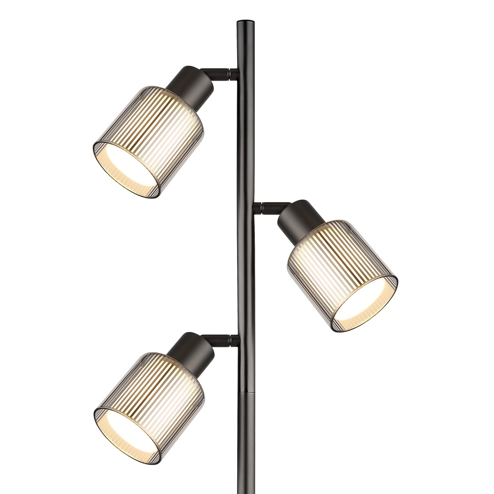 Design floor lamp Villegas 3-light gunmetal Globo 9007371569953