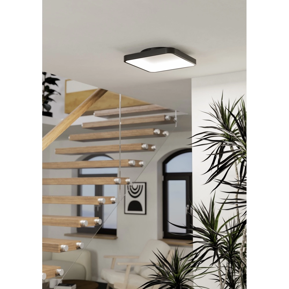 Square ceiling lamp Loretello-Z Smart Black Eglo 9008606358229